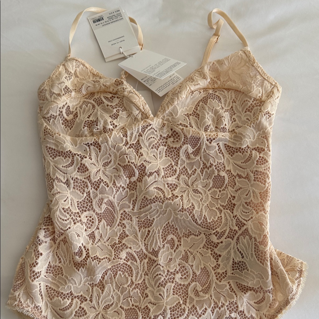 Zimmermann Cream Lace Bodysuit